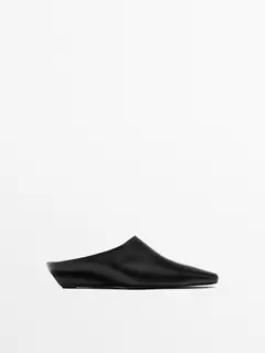 Mules à talon compensé