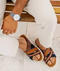 Mules à brides croisées et semelle sport homme - Redskins
