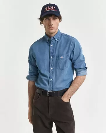 Chemise coupe regular indigo