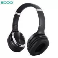 Casque MH14 Sans Fil Bluetooth HiFi Stéréo avec 3 Modes EQ et Micro Soutien TF Carte FM - Noir
