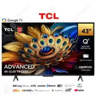 43 Smart Tv QLED PRO 4K UHD Dolby Vision 120Hz, Google Tv Multiple Eye Care, 43C655