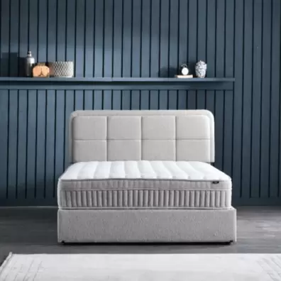 LORENZO PACK LIT AVEC RANGEMENT+2 CHEVETS + MATELAS