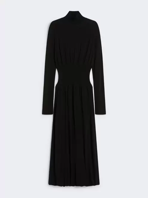 Knitted-insert dress