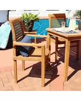 CHAISE EMPILABLE BALI EN TECK