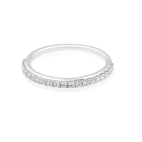 Demi alliance Excellence Or gris 750/1000 sertie de diamants