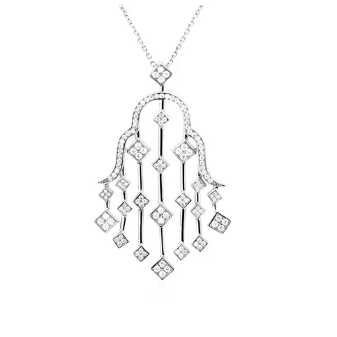 Pendentif Excellence Or Gris 750/1000 & Diamants