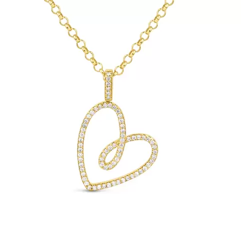 Pendentif Coeur Excellence Or jaune 750/1000 & Diamants