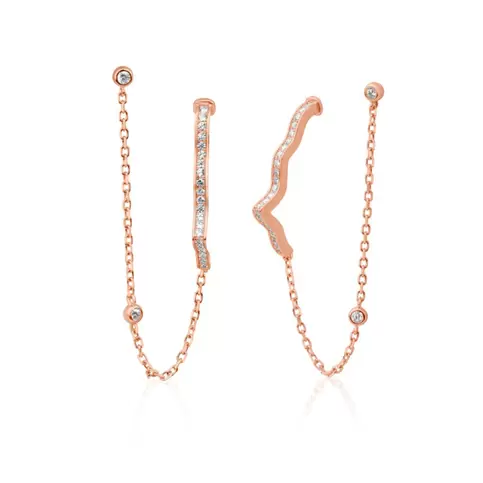 Boucles khmissa Excellence Argent 925 R.Gold