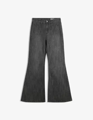 Jeans flare confort poches
