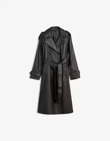 Trench-coat en similicuir