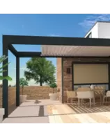 PERGOLA BIOCLIMATIQUE MURALE 3MX4M (2 PIEDS)