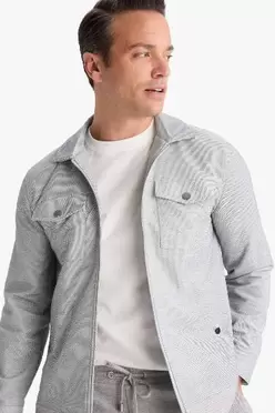 Veste Slim à col polo et fermeture zip