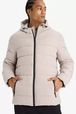 Jacket Doudoune à capuche et poches Coupe slim