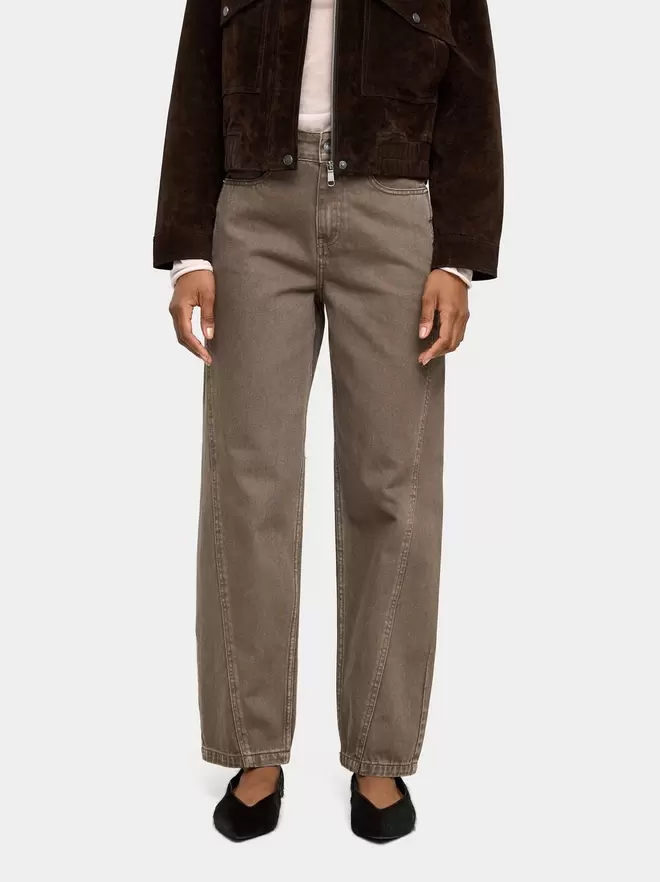 Balloon baggy denim trousers