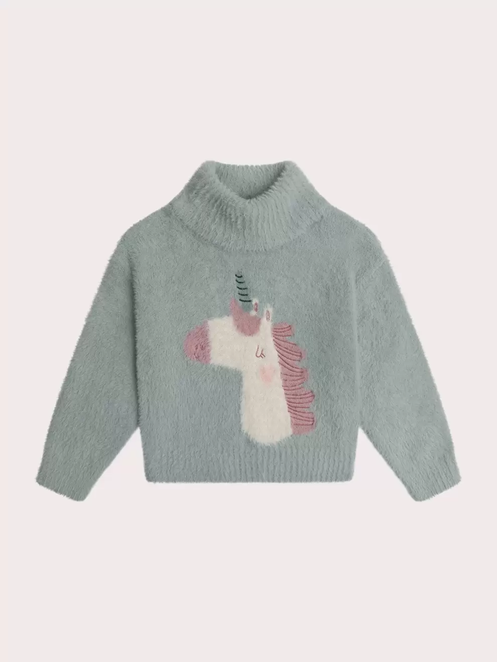 Pull en maille plume animation licorne