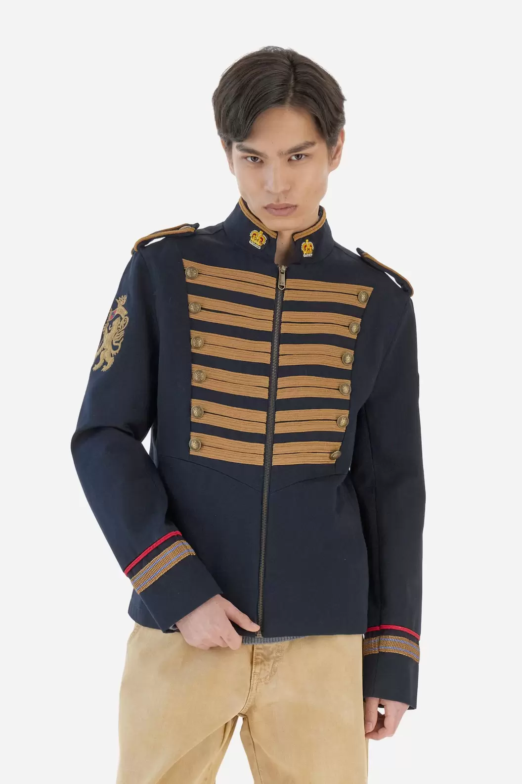 Guards-Jacke aus Baumwolltwill mit Reißverschluss – Brando