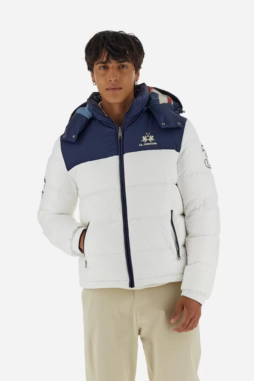 Herren Bomberjacke Wendejacke Daunen zweifarbig Polo Player - Barret