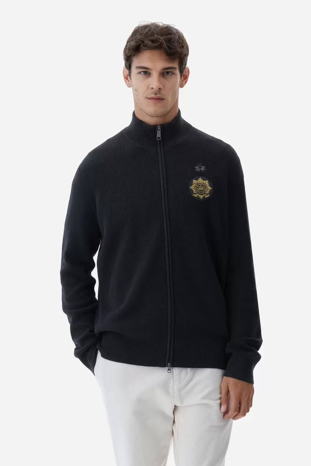 Herren Strickpullover mit Reißverschluss Guards - Blanco