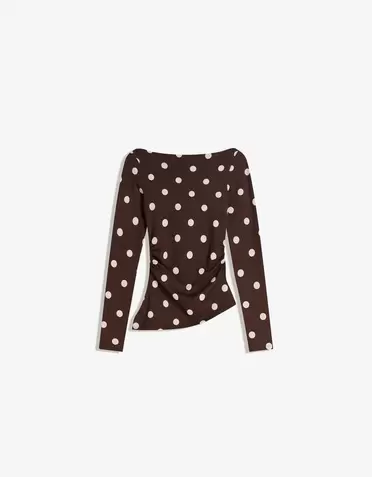 T-shirt à manches longues asymétrique