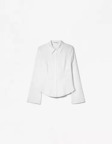 Chemise cintrée manches évasées