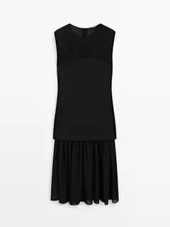 Robe midi deux pièces semi-transparente