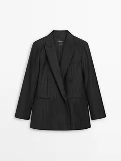 Blazer croisé 100 % laine