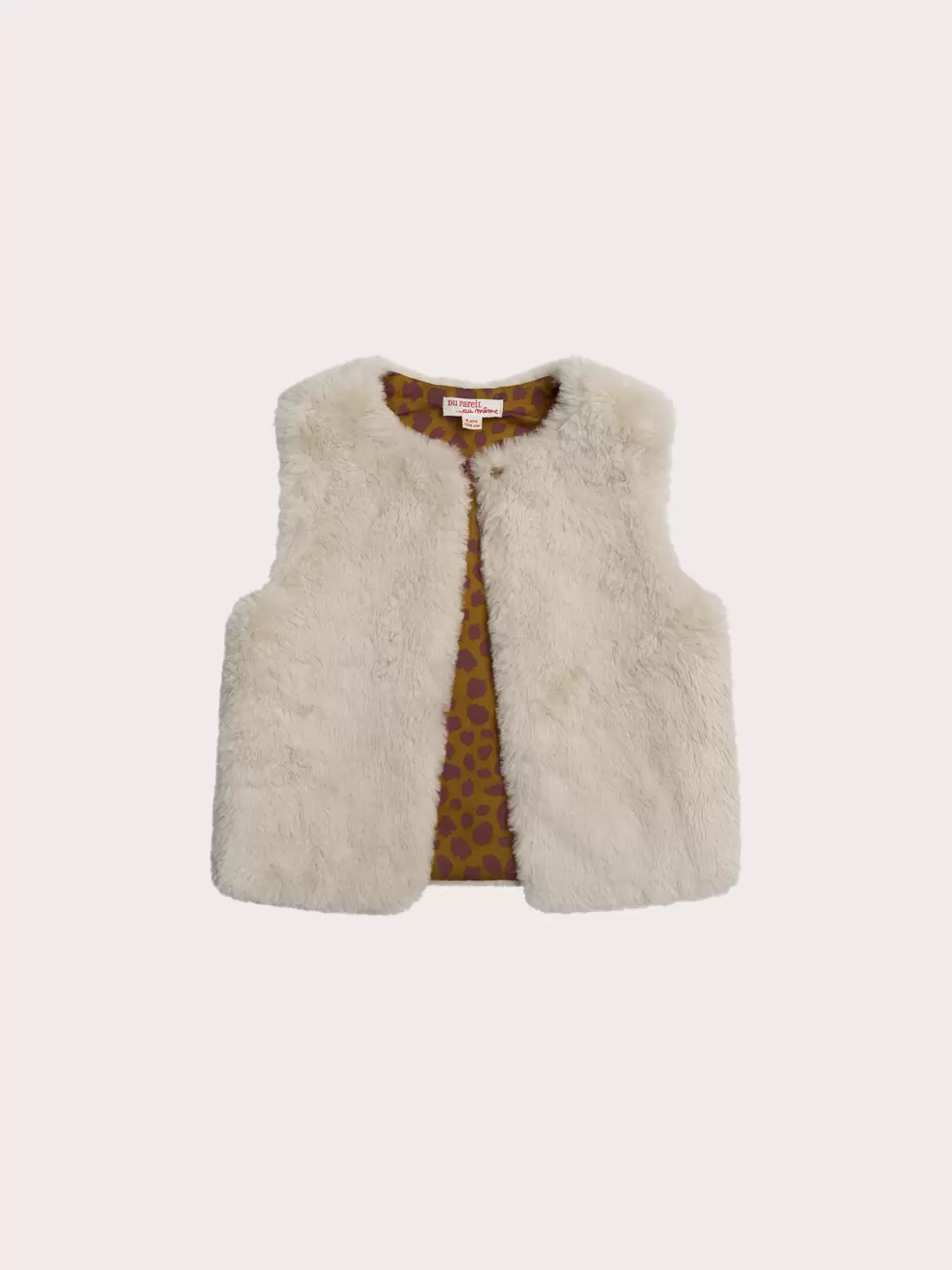 Gilet sans manche en fourrure synthétique réversible