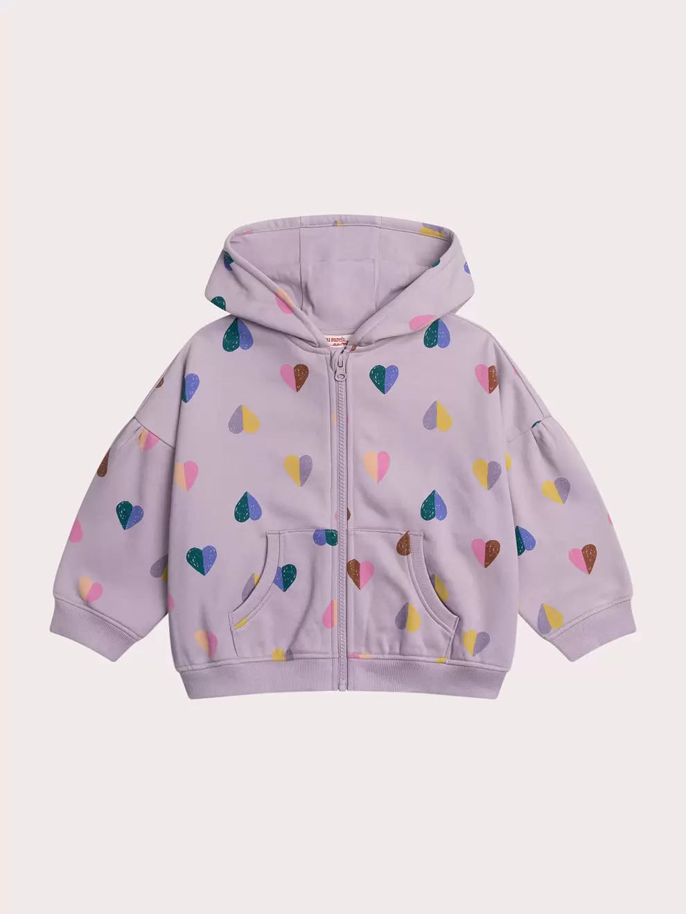 Haut de jogging violet imprimé cœurs