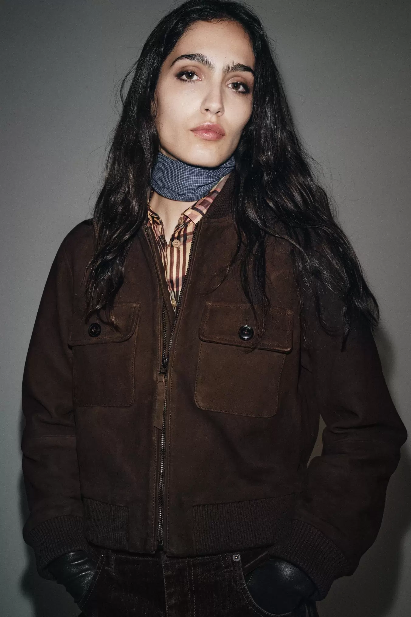 BOMBER EN CUIR DE DAIM ZW COLLECTION LIMITED EDITION