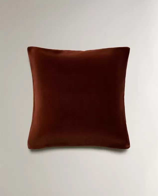 HOUSSE DE COUSSIN VELOURS UNIE
