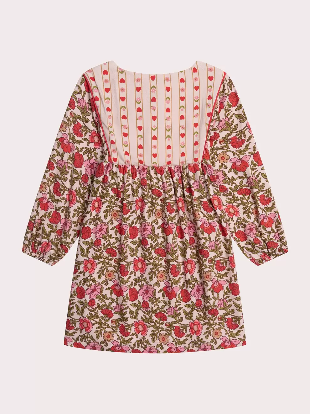 Robe bohème manches longues bi-imprimé