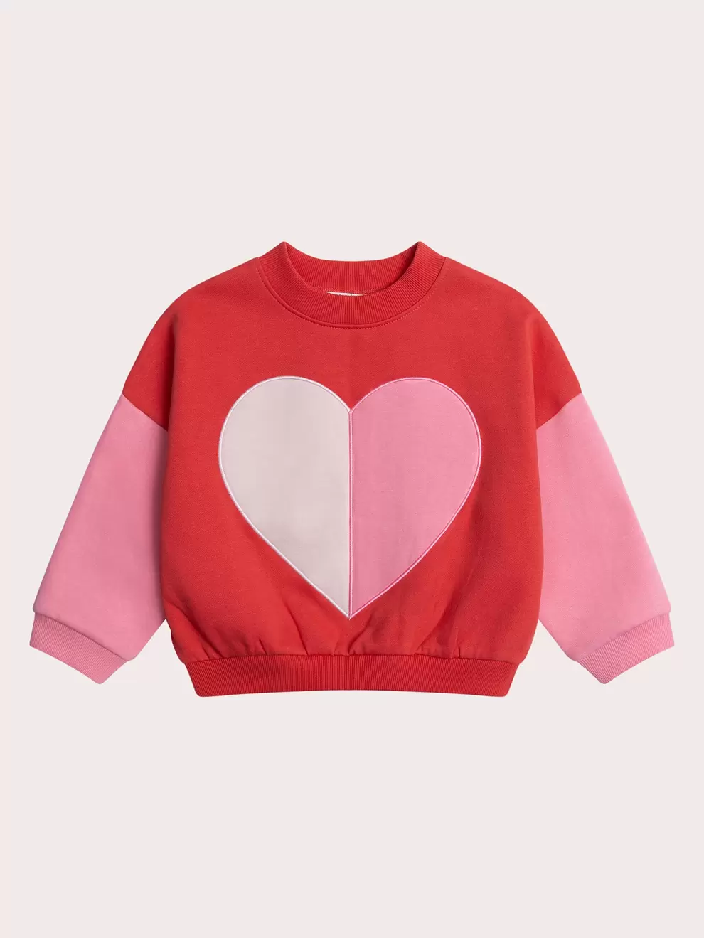 Sweat colorblock effet peau de pêche