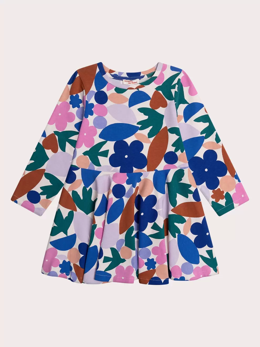 Robe beige imprimé floral fille