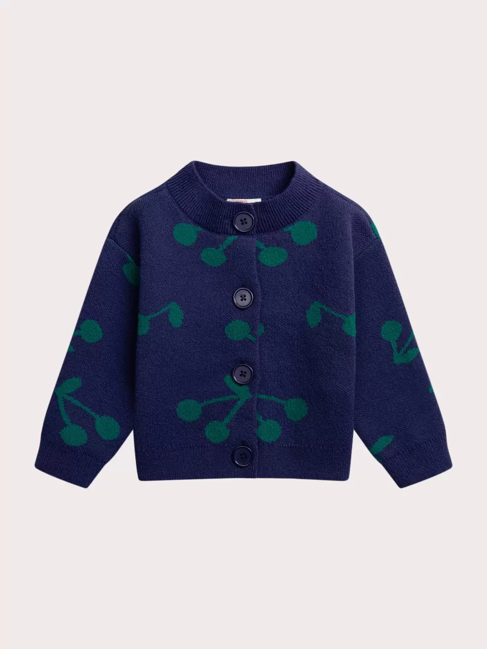 Cardigan bleu foncé imprimé fille