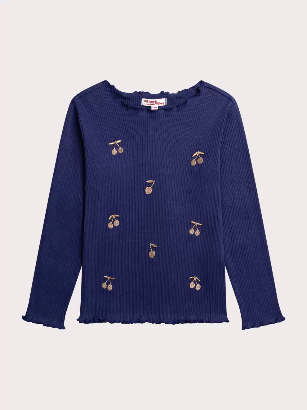 T-shirt cerise bleu foncé fille