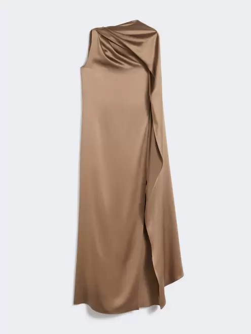 One-shoulder dress in satin