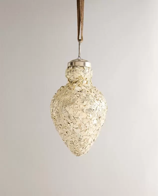 DÉCORATION SAPIN BOULE CRAQUELÉE NOËL