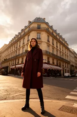 MANTEAU LONG À POCHES