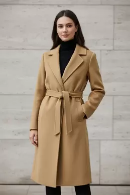 MANTEAU LONG À CEINTURE