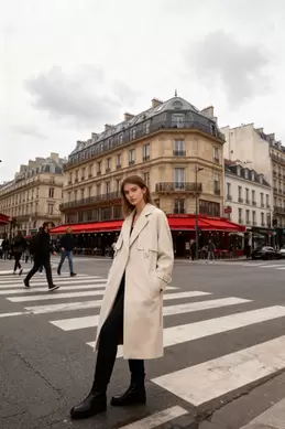 MANTEAU À DÉTAILS CEINTURÉS