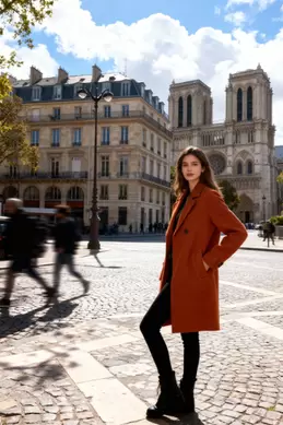 MANTEAU À DOUBLE BOUTONNAGE