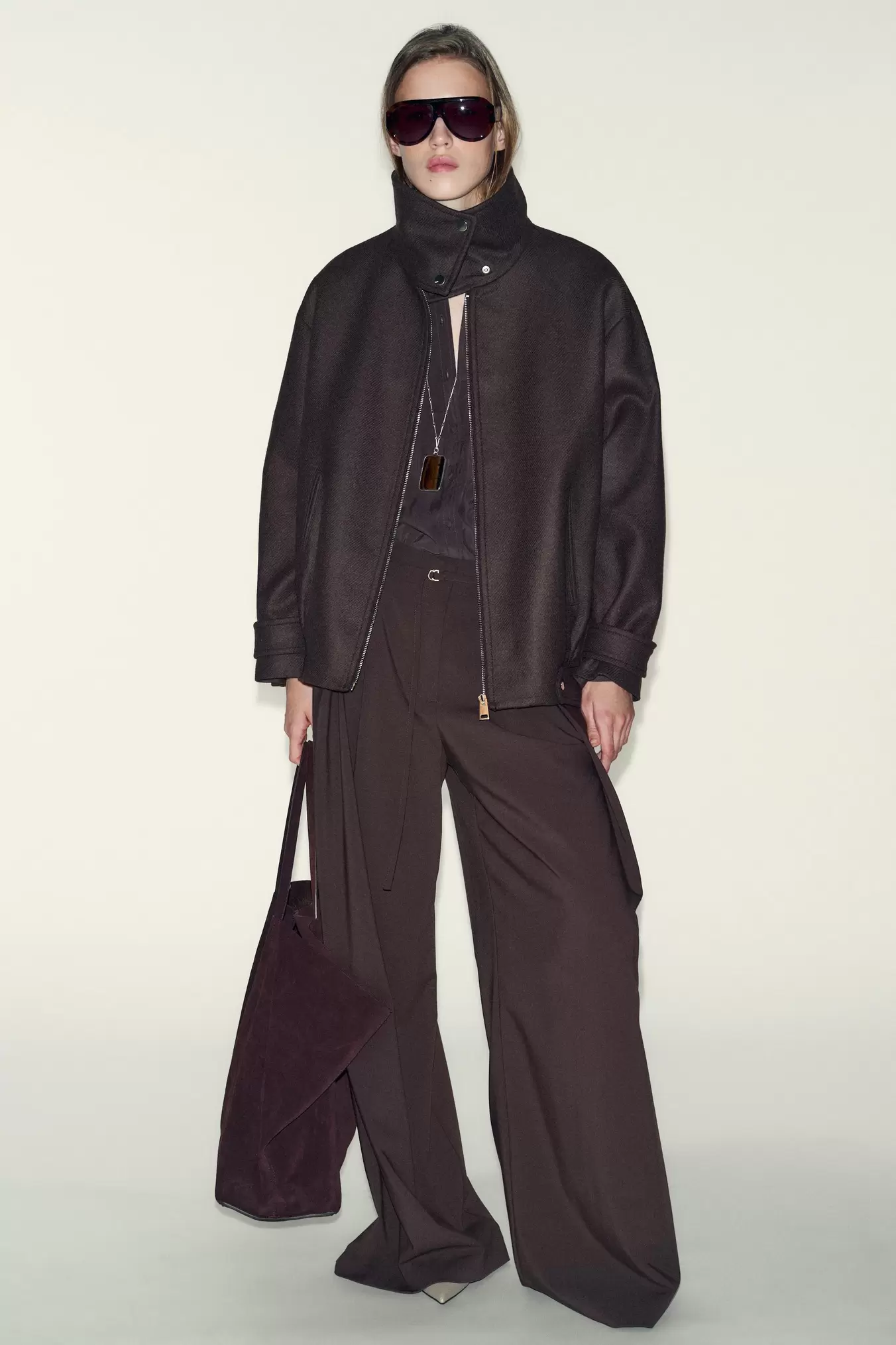 VESTE BOMBER AVEC LAINE COL MONTANT