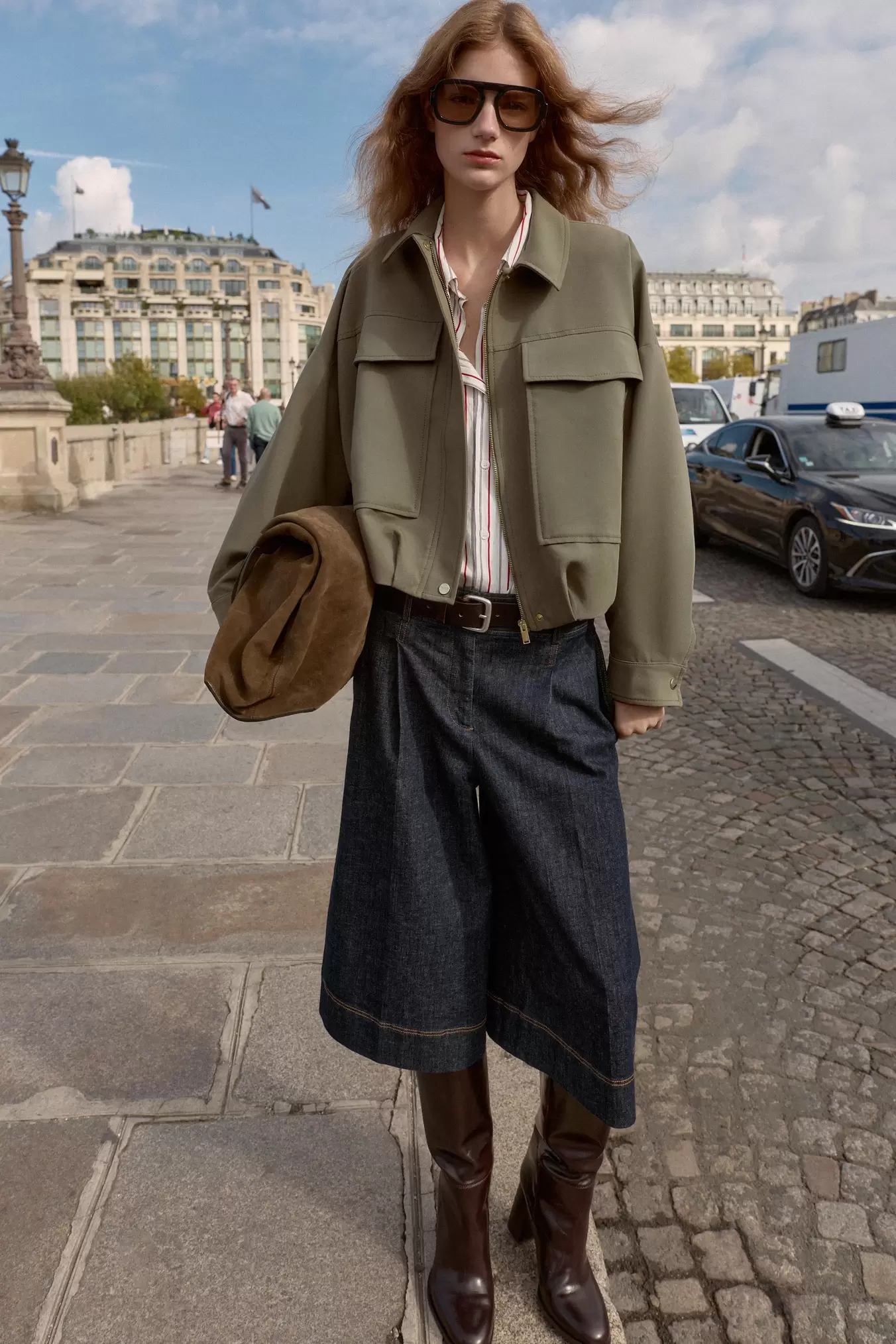 VESTE BOMBER AVEC GRANDES POCHES