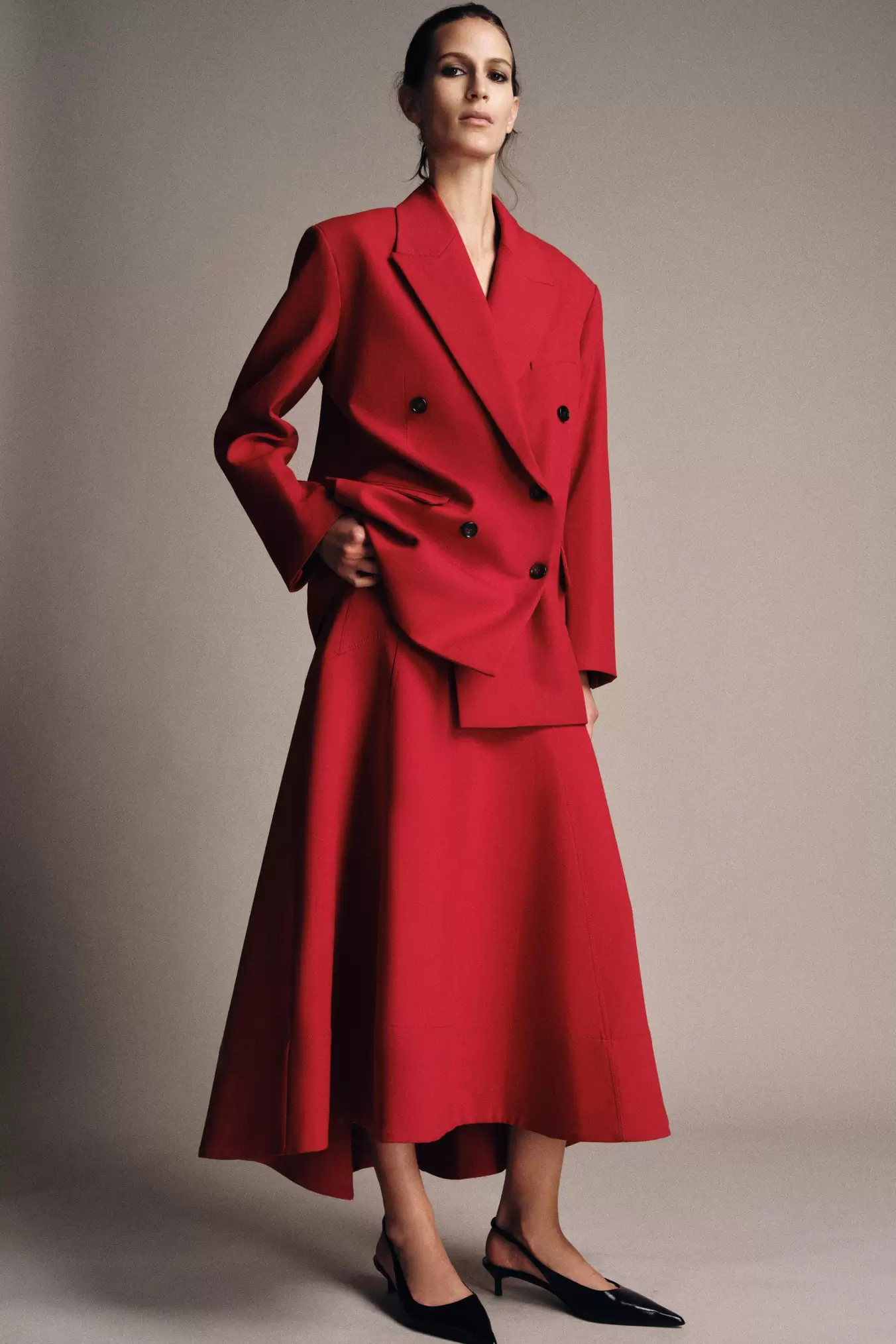 VESTE DROITE À BOUTONNAGE CROISÉ ZW COLLECTION