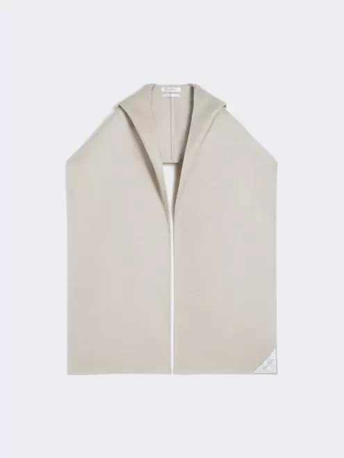 Cashmere scarf with hood