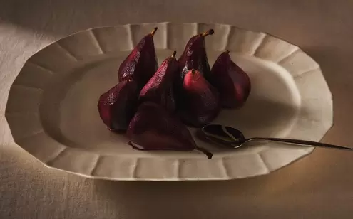 PLAT GRÈS OVALE RELIEF LIGNES CADRE