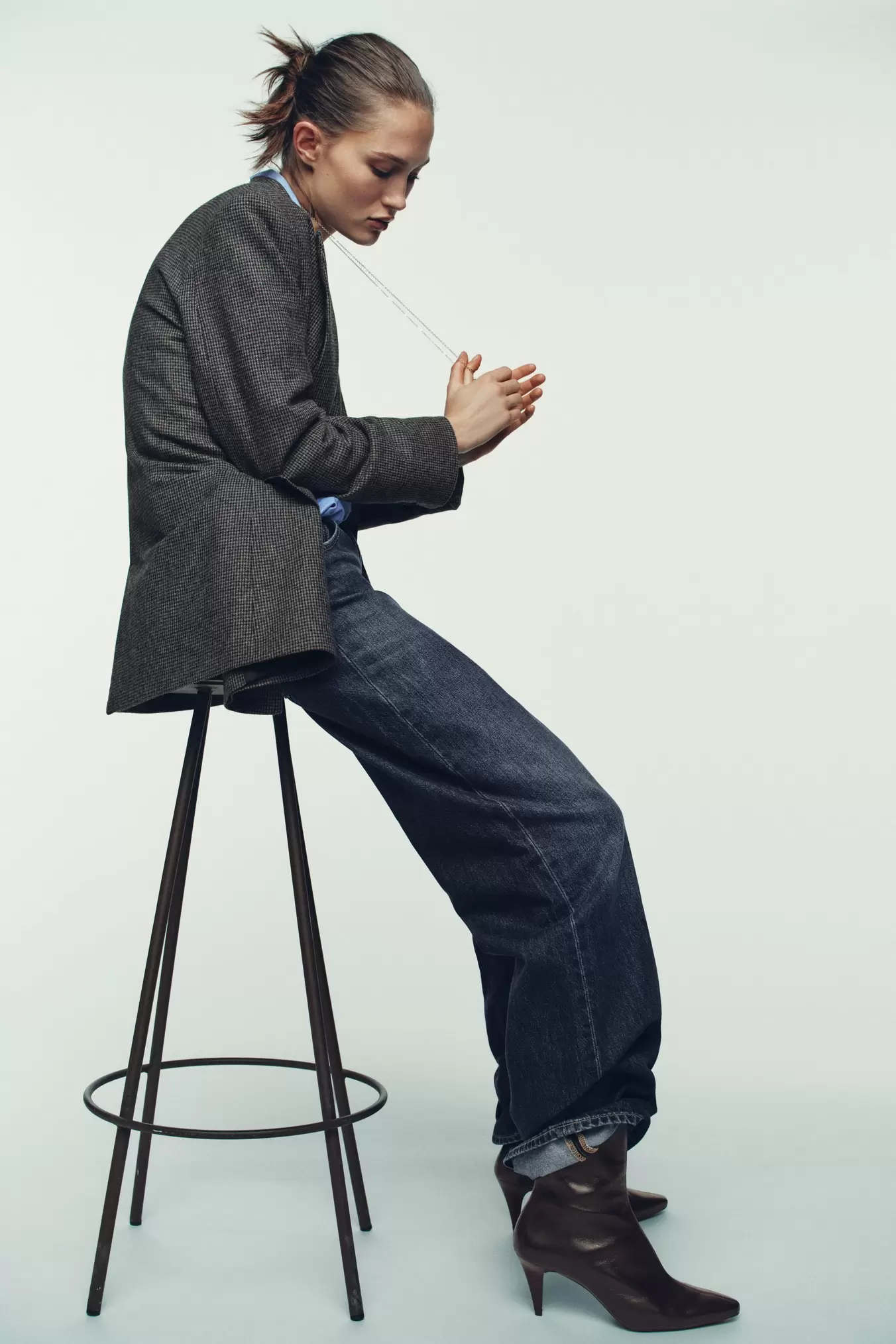 BOTTINES À TALONS EN CUIR