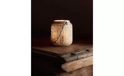 LANTERNE POIGNÉE VERRE NOËL