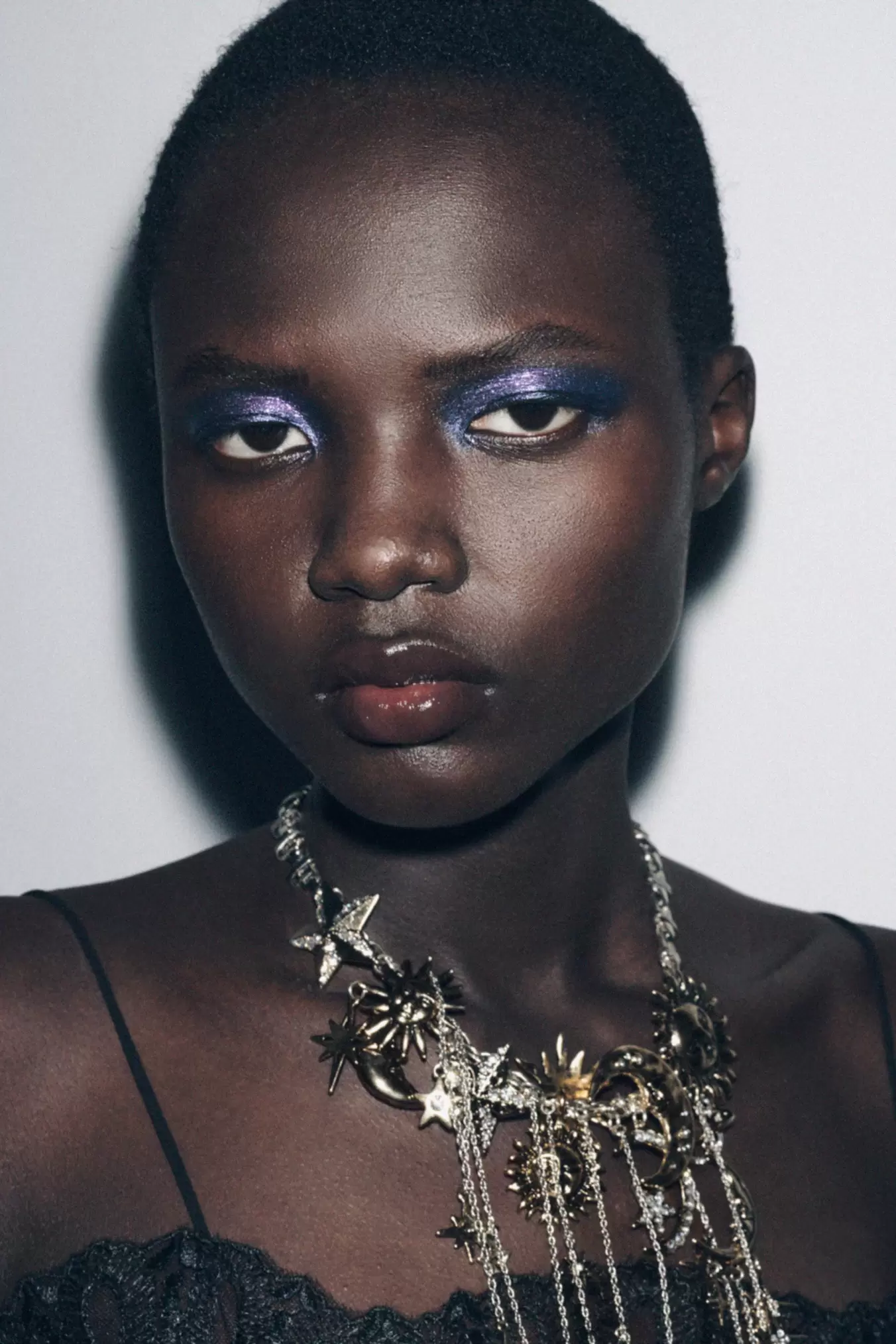 COLLIER MÉTALLIQUE LUNES ÉTOILES