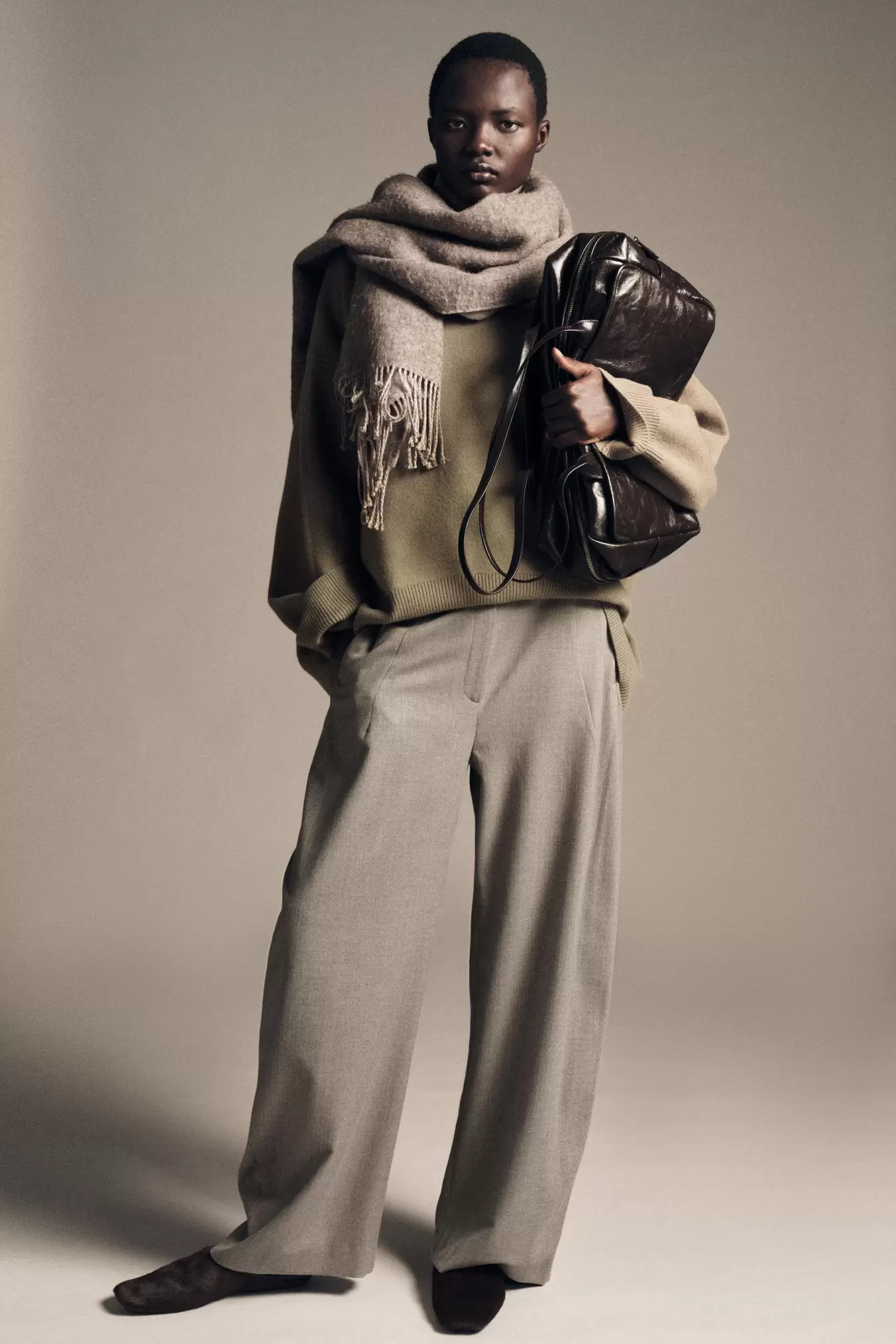 PANTALON BALLOON À CHEVRONS ZW COLLECTION